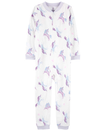 Kid 1-Piece Unicorn Fleece Footless Pajamas
, 