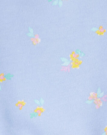 Baby 
Floral Print Asymmetrical Top, 
