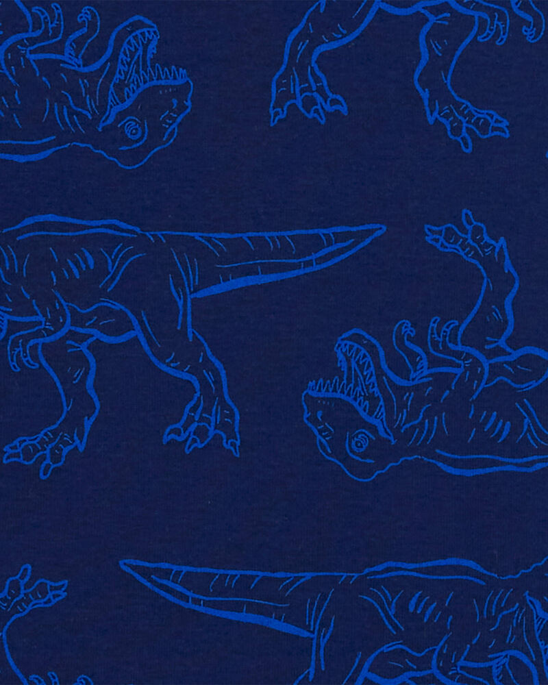 Kid 4-Piece Dinosaur Cotton Blend Pajamas, image 2 of 4 slides