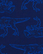 Kid 4-Piece Dinosaur Cotton Blend Pajamas, image 2 of 4 slides