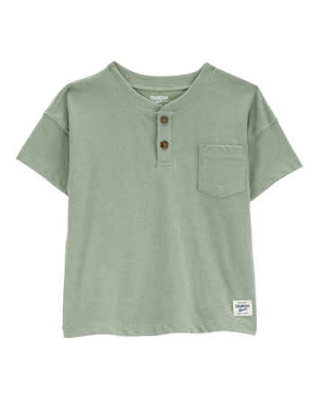 Toddler Pocket Henley Tee - Green, 