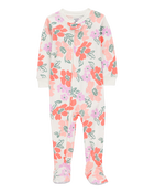 Baby Girl 1-Piece Floral 100% Snug Fit Cotton Footie Pajamas, image 1 of 3 slides