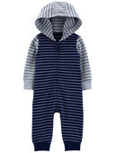 Blue - Baby Hooded Bear Jumpsuit