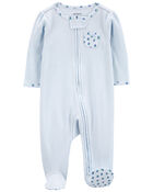 Baby Floral 2-Way Zip Thermal Sleep & Play Pajamas, image 2 of 7 slides