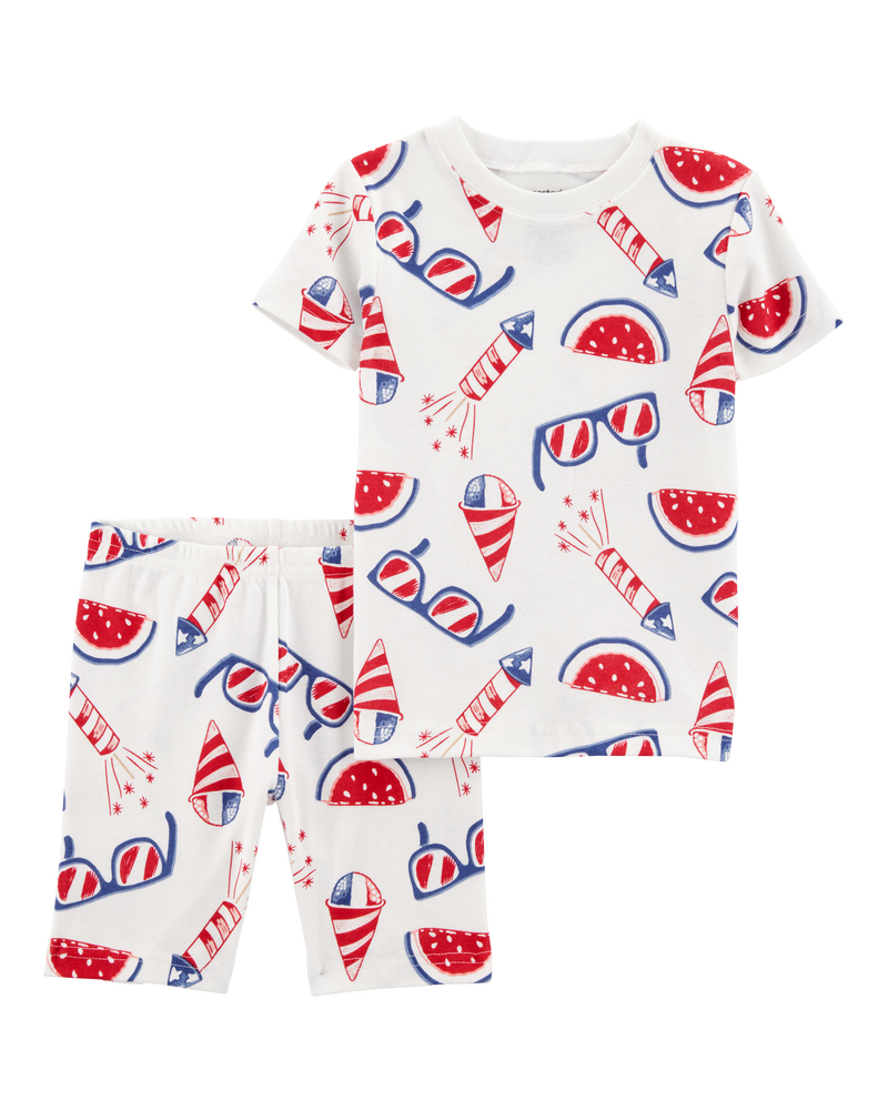 Baby 2-Piece 4th Of July 100% Snug Fit Cotton Pajamas, image 1 of 3 slides