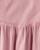 Toddler Organic Cotton Ribbed Knit Dress, image 4 of 5 slides