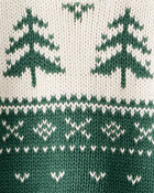 Baby Organic Cotton Evergreen Fair Isle Sweater , image 3 of 5 slides