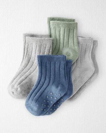 Baby Girl 4-Pack Socks Made with Organic Cotton, 
