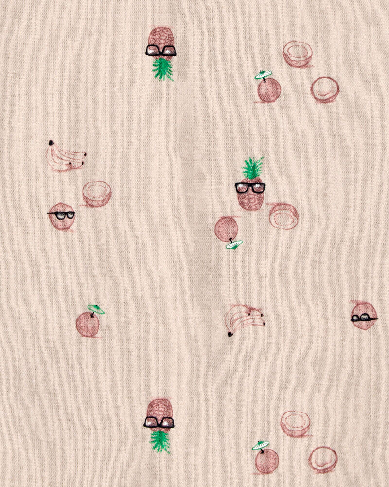 Baby Boy Coconut Print Cotton Romper, image 2 of 3 slides