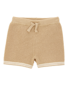 Baby Sweater Knit Short - Tan, image 1 of 3 slides