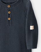 Baby Button-Down Sweater Jumpsuit, image 2 of 5 slides