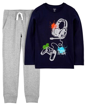 Kid Graphic Tee & French Terry Joggers Set, 