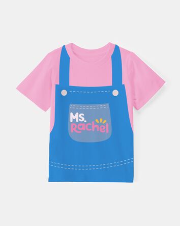 Toddler Girl Ms. Rachel Short Sleeve Graphic Tee - Pink/Blue, 