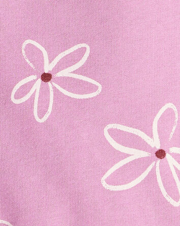 Baby Girl Floral Long-Sleeve Cotton Tee & Pant Set - Purple, 