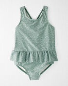 Toddler Recycled Ruffle Swimsuit, image 1 of 4 slides