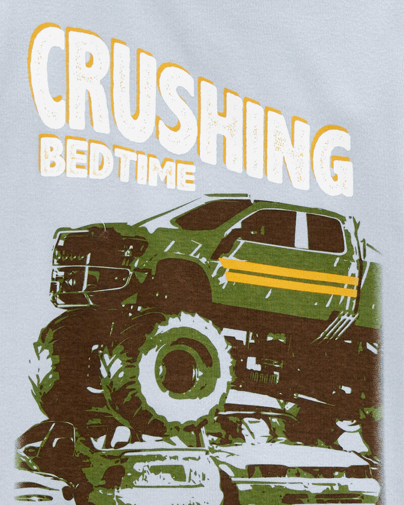 Kid 4-Piece Monster Truck 100% Snug Fit Cotton Pajamas, image 2 of 4 slides