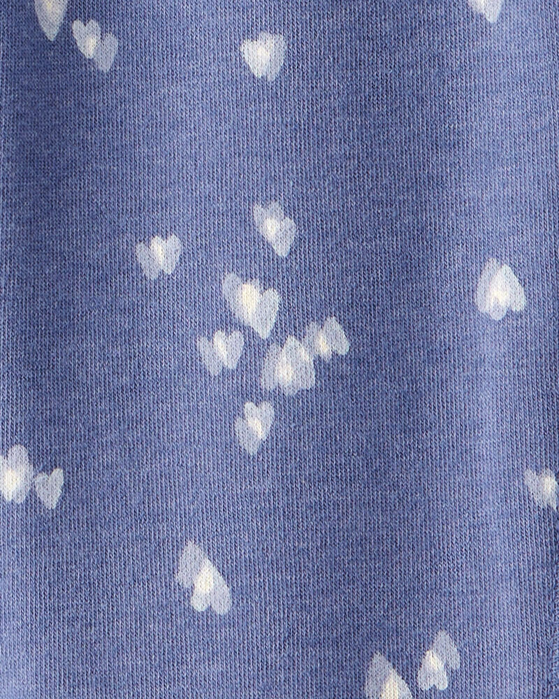 Girls Floral Print DayDream Fleece Drawstring Joggers - Blue, image 3 of 4 slides
