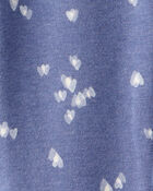 Girls Floral Print DayDream Fleece Drawstring Joggers - Blue, image 3 of 4 slides