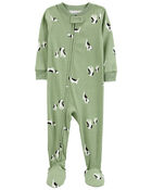 Toddler 1-Piece Dog 100% Snug Fit Cotton Footie Pajamas, image 1 of 4 slides