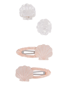 Toddler 4-Pack Seashell Hair Clips, image 1 of 2 slides