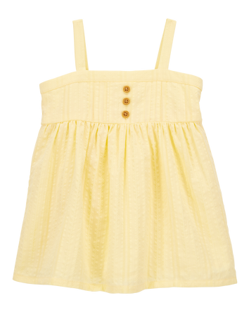 Baby Seersucker Tank Dress - Yellow, 