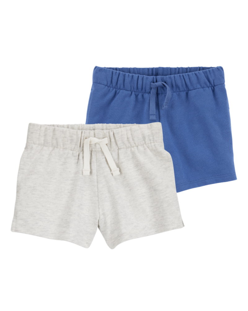Baby 2-Pack Pull-On French Terry Shorts, image 1 of 7 slides