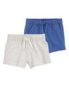 Baby 2-Pack Pull-On French Terry Shorts, image 1 of 7 slides
