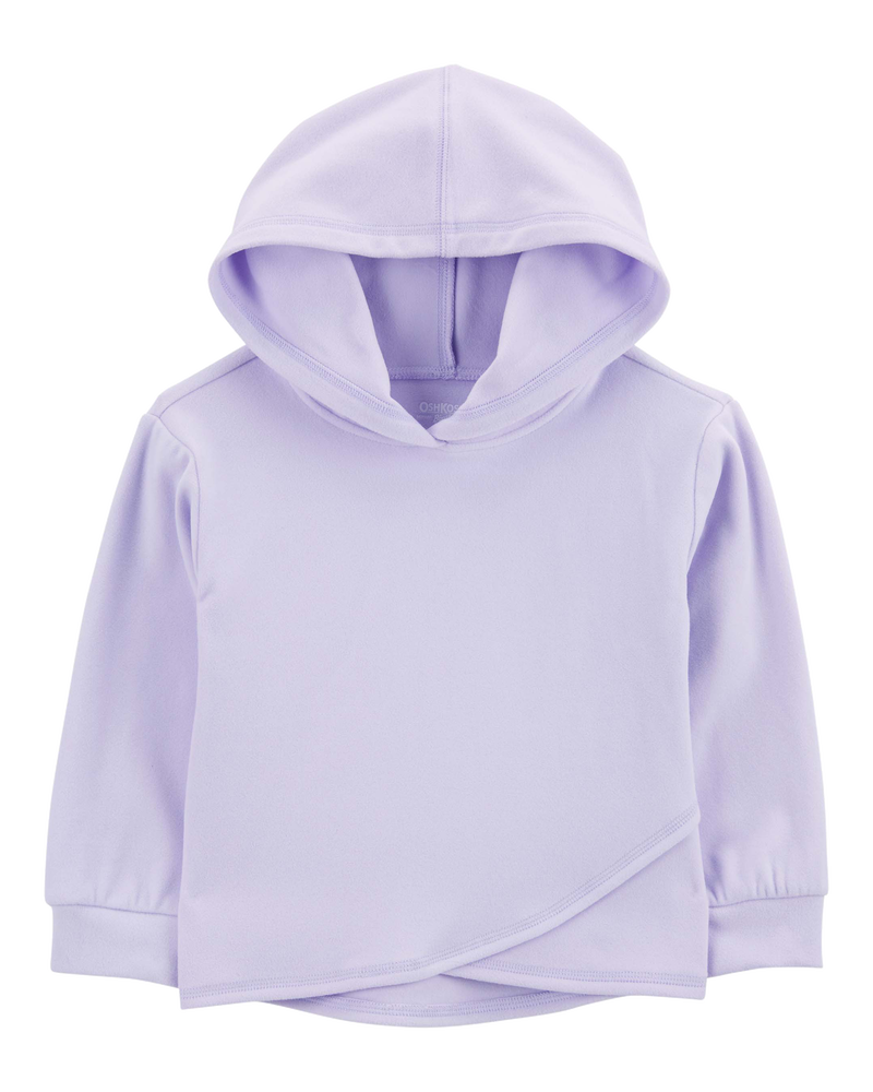 Baby Criss Cross Fleece Hoodie - Purple, image 1 of 3 slides