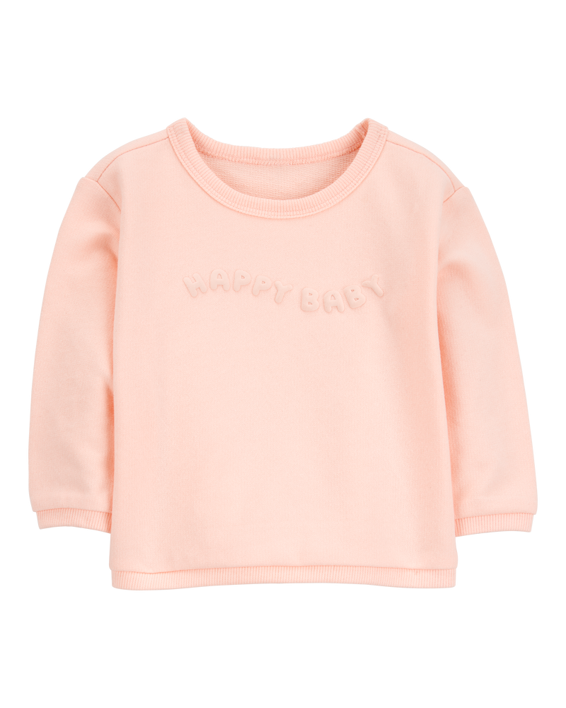 Baby Happy Baby French Terry Pullover - Pink, image 1 of 3 slides
