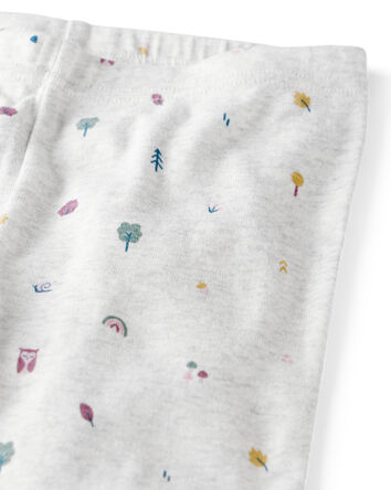 Kid Organic Cotton Pajamas in Nature Icon Print, 
