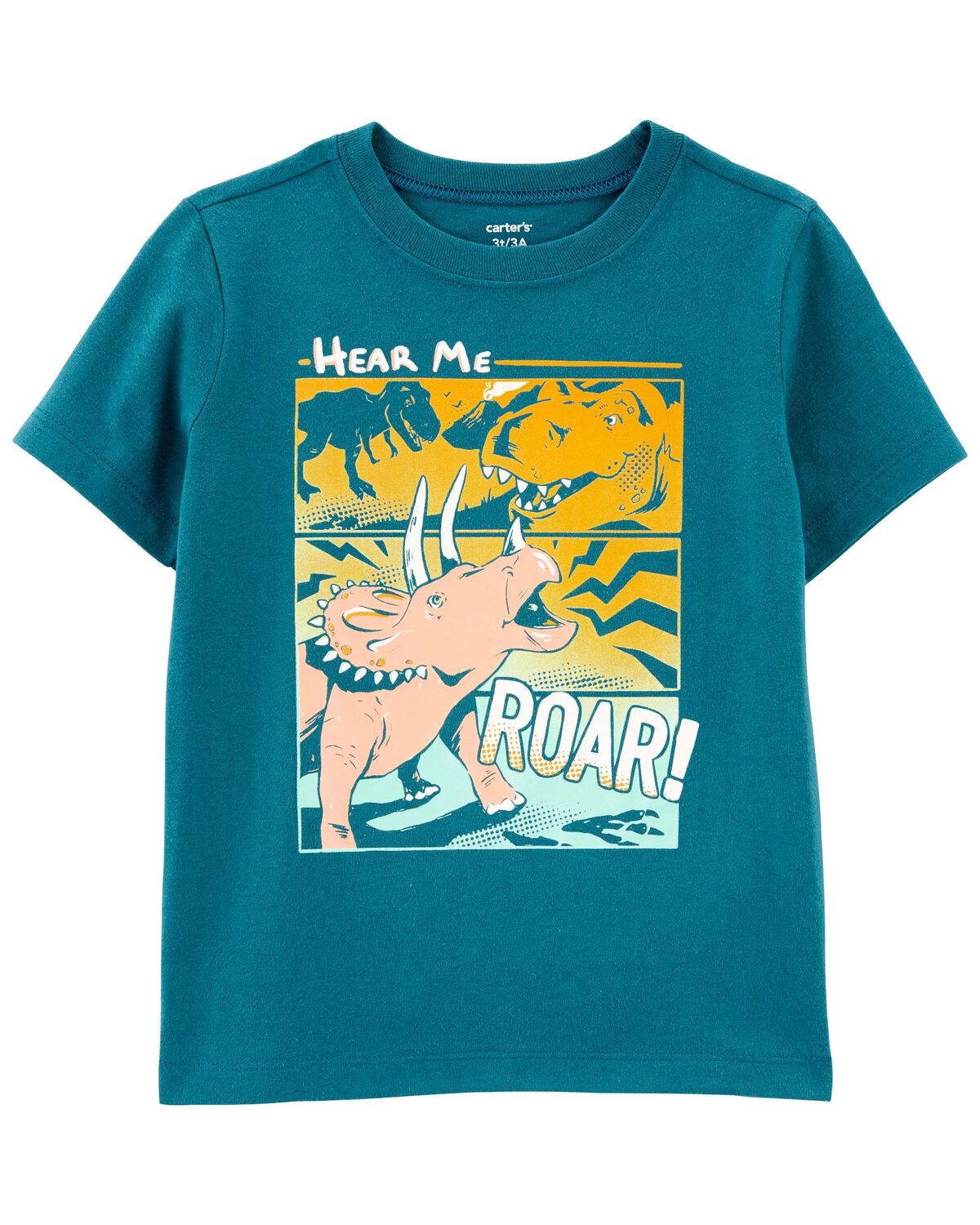 Green Toddler Dinosaur Graphic Tee
