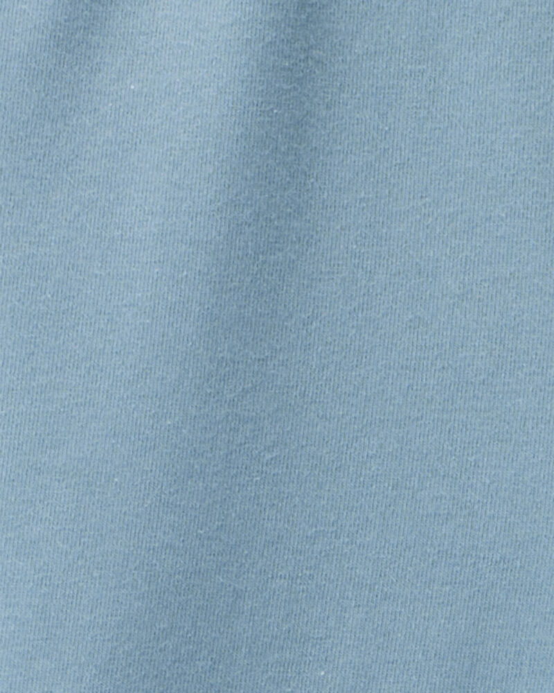 Kid Solid Cotton Flare Stretch Leggings - Blue, image 3 of 4 slides