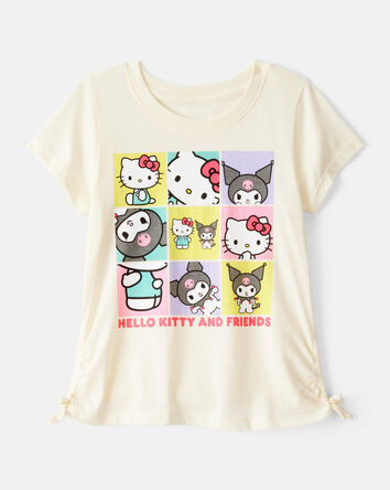 Kid Hello Kitty Kuromi Ruched Short-Sleeve Graphic Tee - Cream, 