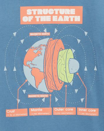 Earth Diagram Blend Long-Sleeve Tee - Blue, 