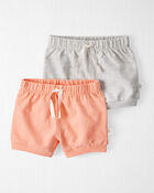 Baby 2-Pack Organic Cotton French Terry Shorts, image 1 of 5 slides