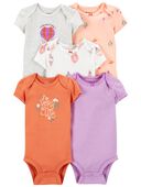 Orange/Purple - Baby 5-Pack Short-Sleeve Original Bodysuits