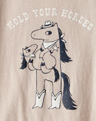 Toddler Boy Hold Your Horses Short-Sleeve Graphic Tee - Tan, image 2 of 3 slides