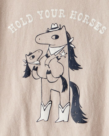 Toddler Boy Hold Your Horses Short-Sleeve Graphic Tee - Tan, 