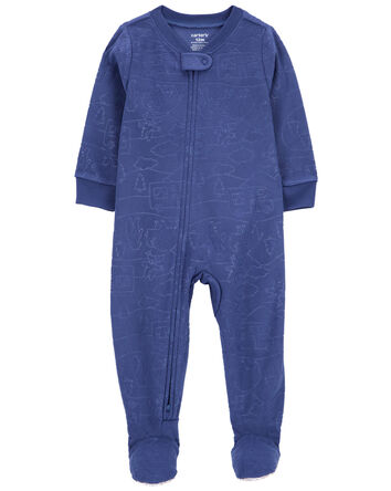 Toddler 1-Piece Camper Fleece Footie Pajamas, 