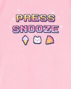 Kid 4-Piece Gamer Cotton Pajamas, image 2 of 4 slides