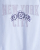 Girls New York Short-Sleeve Graphic Tee - Blue, image 2 of 3 slides