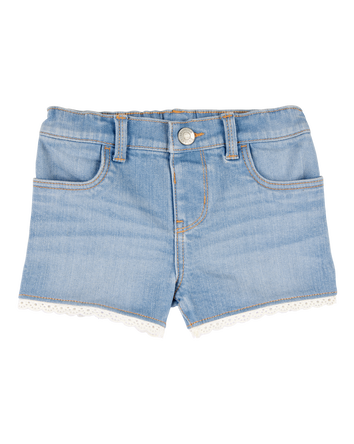 Baby Lace Hem Iconic Denim Short - Daytona Wash, 
