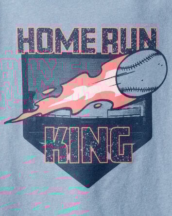 Boys Home Run Baseball Short-Sleeve Graphic Tee - Blue, 
