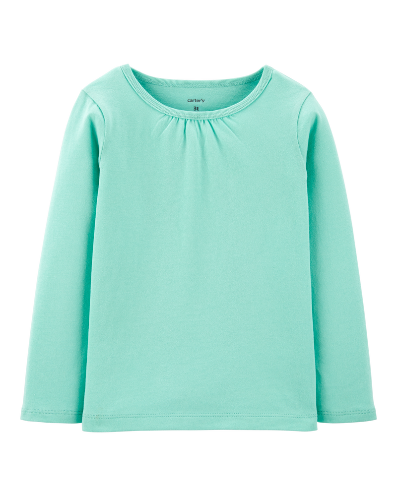 Toddler Turquoise Cotton Tee, image 1 of 4 slides