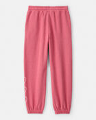 Girls Heart French Terry Joggers - Pink, image 3 of 5 slides