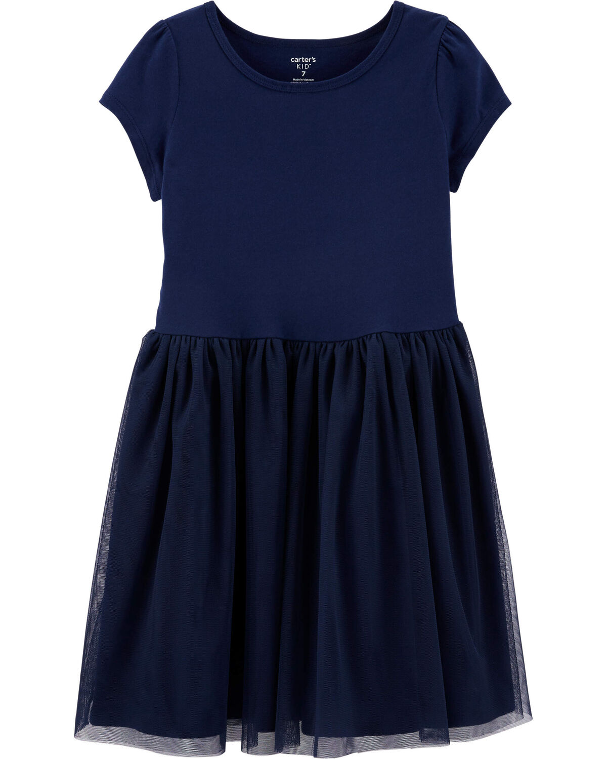 Navy Kid Tutu Jersey Dress