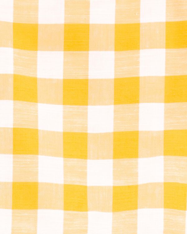 Yellow Kid Gingham Belt Dress