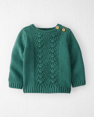 Forbløffe Vores firma klodset Aspen Green Baby Organic Cotton Cable Knit Sweater | carters.com