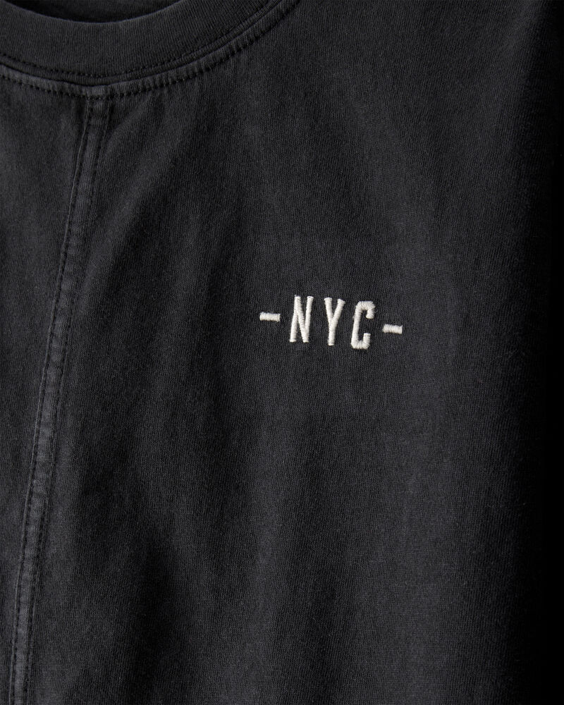 Boys NYC Cotton Short-Sleeve Tee - Black, image 2 of 4 slides