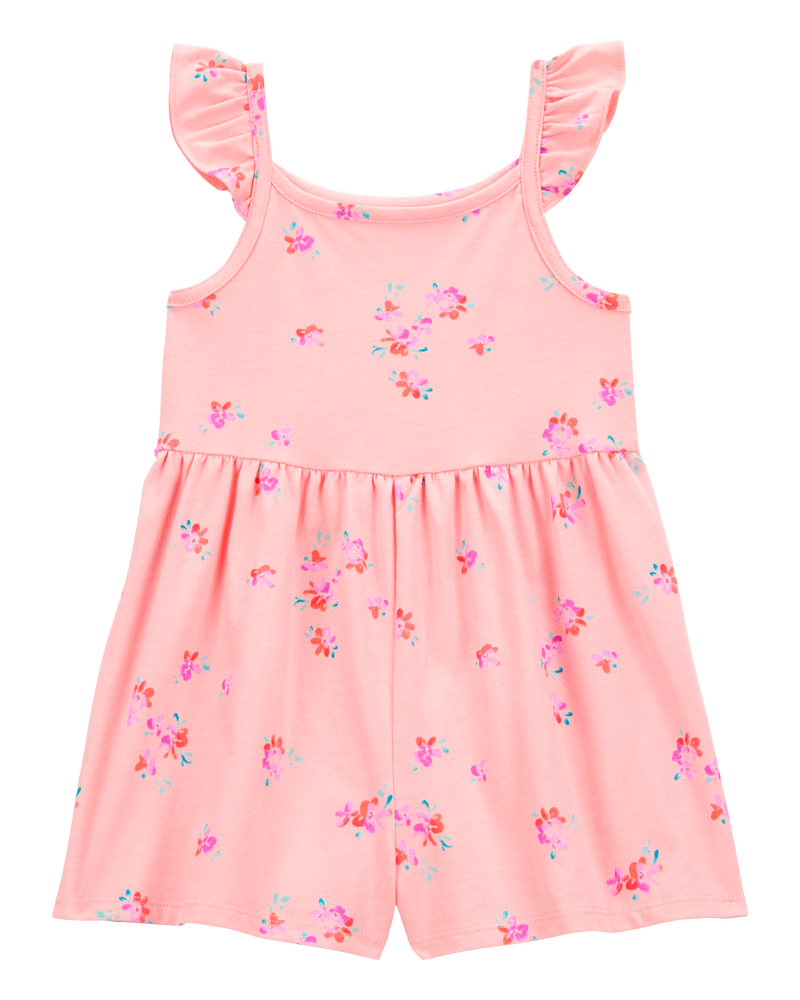 Toddler Floral Print Romper, image 1 of 3 slides